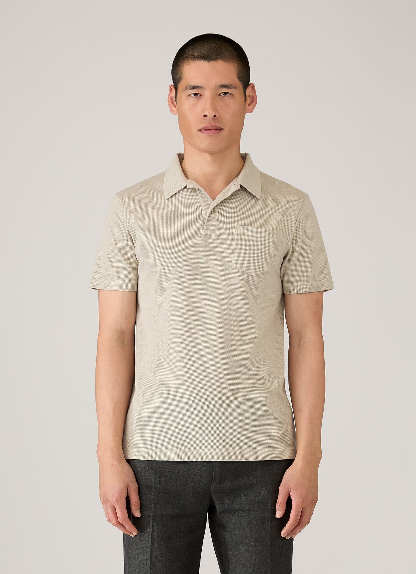 Mens Riviera Polo Shirt In Ash Mpol1026 Gyfi