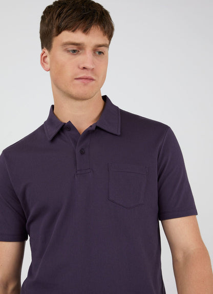 Riviera Polo Shirt In Dark Plum