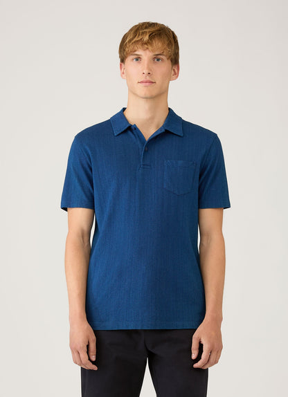 Mens Riviera Polo Shirt In Real Indigo Mpol1026D Buje