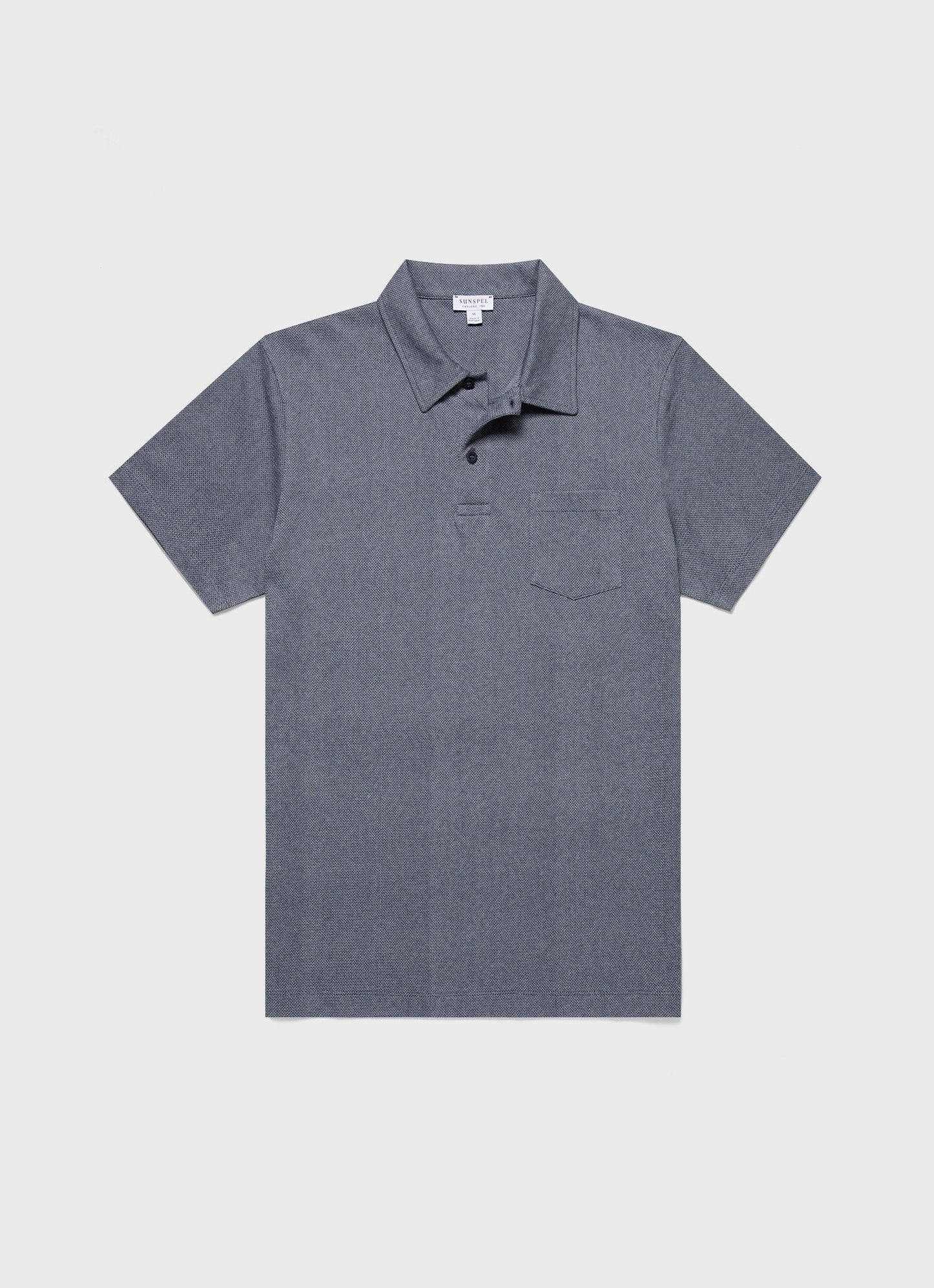 Mens Riviera Polo Shirt In Navy Twist Mpol1026T Buvs