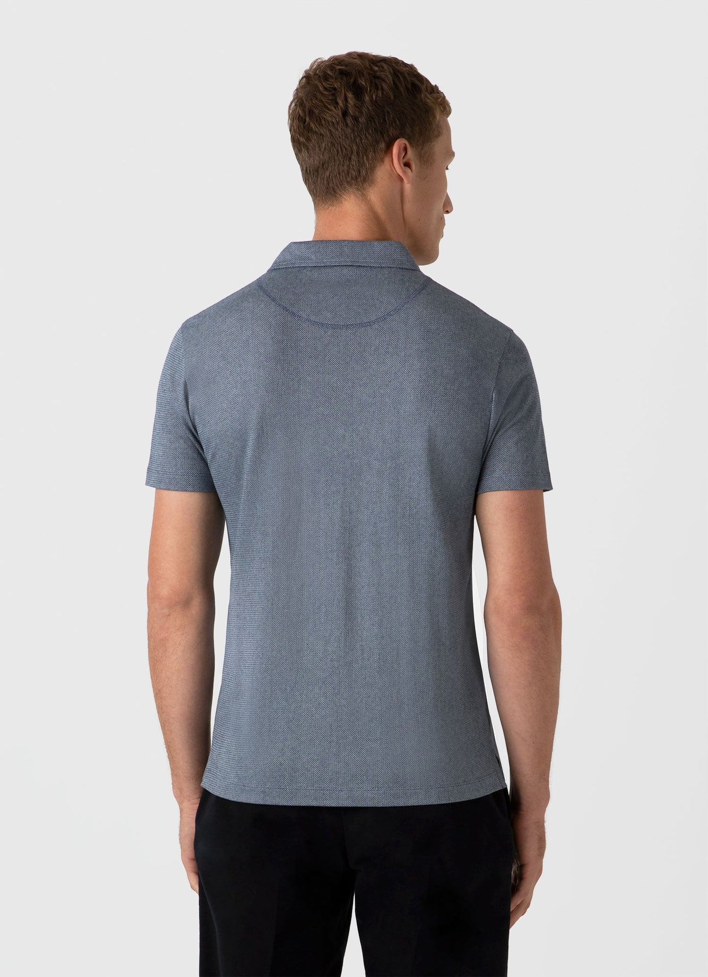 Mens Riviera Polo Shirt In Navy Twist Mpol1026T Buvs