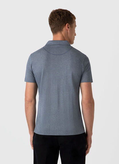 Mens Riviera Polo Shirt In Navy Twist Mpol1026T Buvs