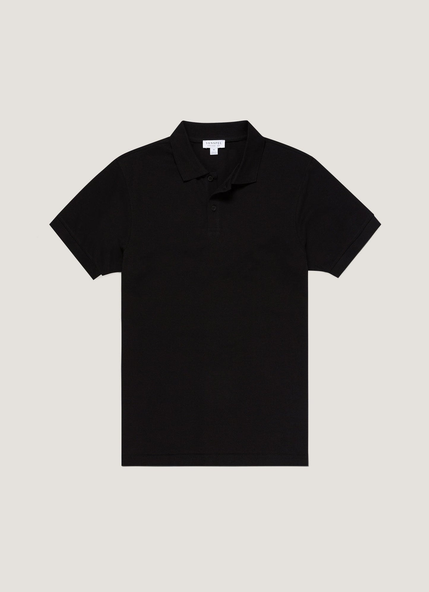 Mens Cotton Pique Polo Shirt Black Mpol1028
