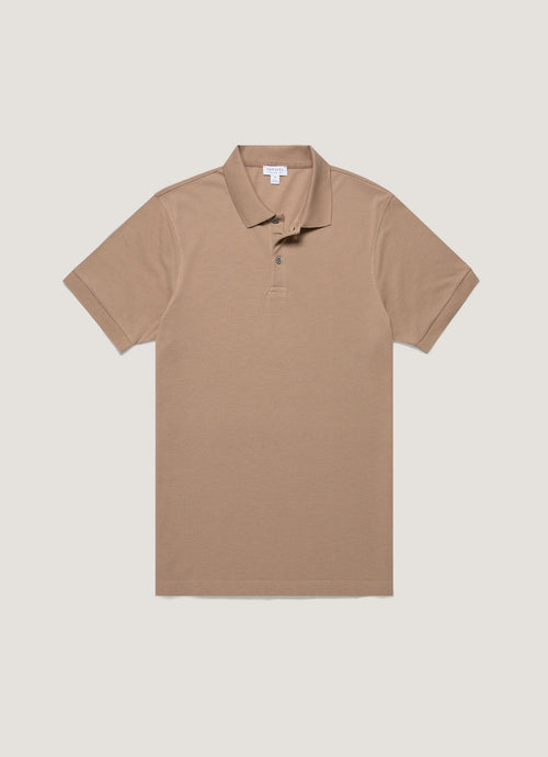 Mens Pique Polo Shirt In Dune Mpol1028 Brfz