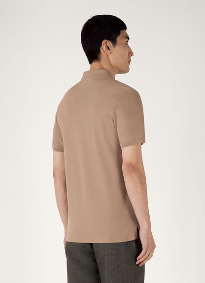 Mens Pique Polo Shirt In Dune Mpol1028 Brfz
