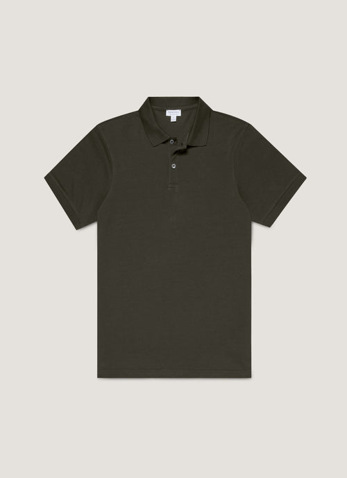 Mens Pique Polo Shirt In Dark Green Mpol1028 Gnin
