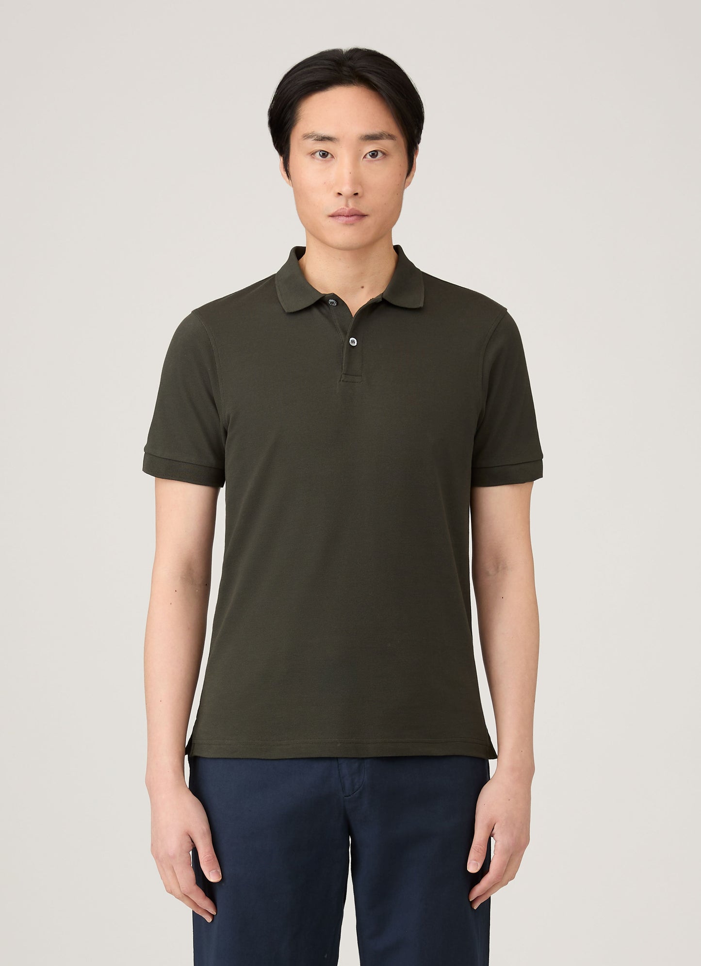 Mens Pique Polo Shirt In Dark Green Mpol1028 Gnin