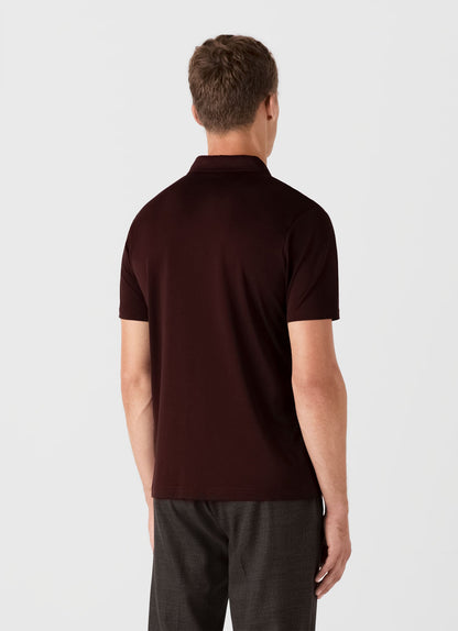Mens Classic Jersey Polo Shirt In Raisin Mpol1052 Brfq