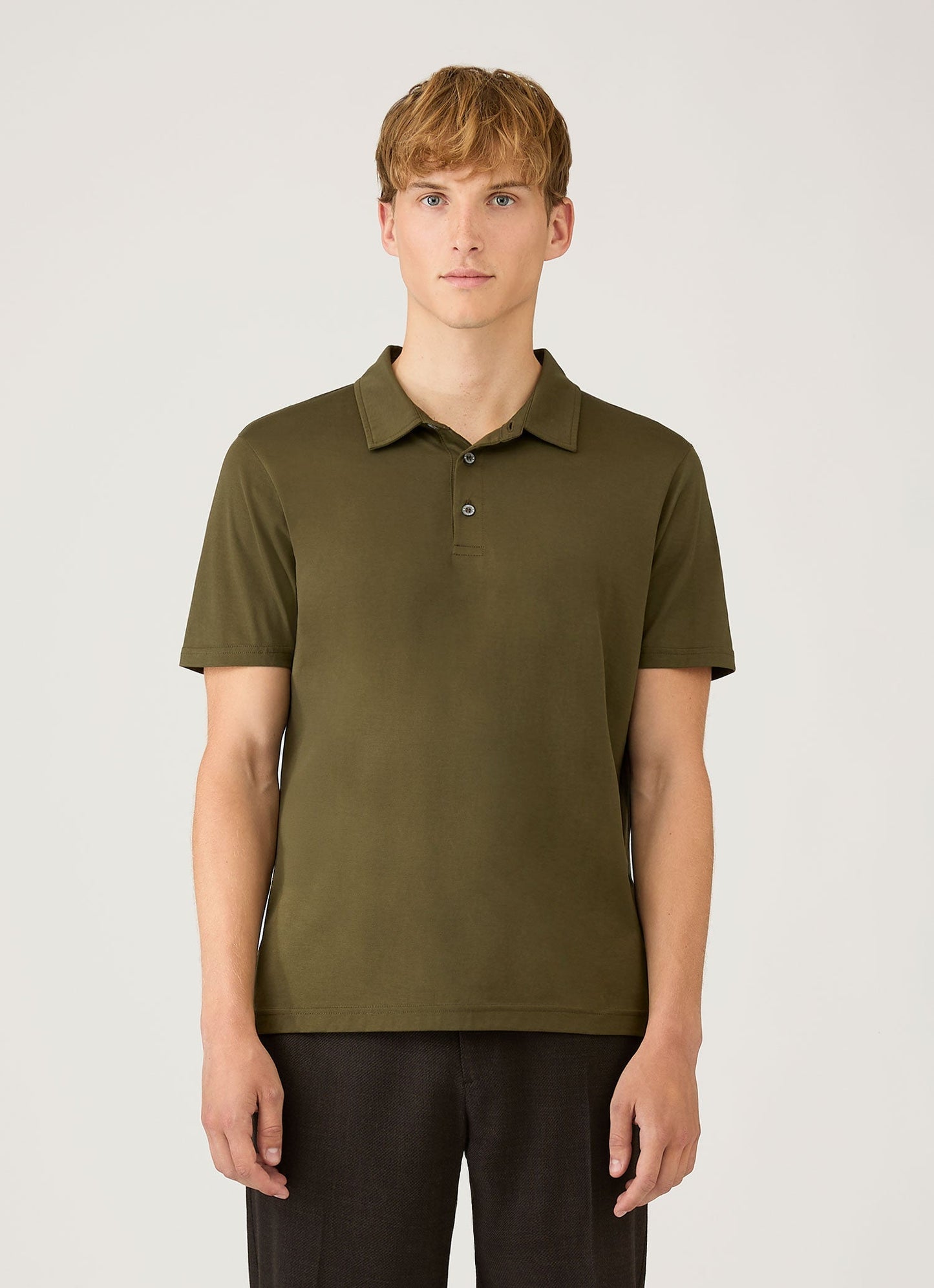 Mens Classic Jersey Polo Shirt In Deep Olive Mpol1052 Gniz