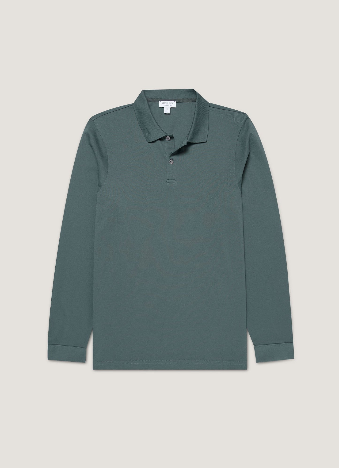 Mens Long Sleeve Pique Polo Shirt In Dark Petrol Mpol1065 Gnit