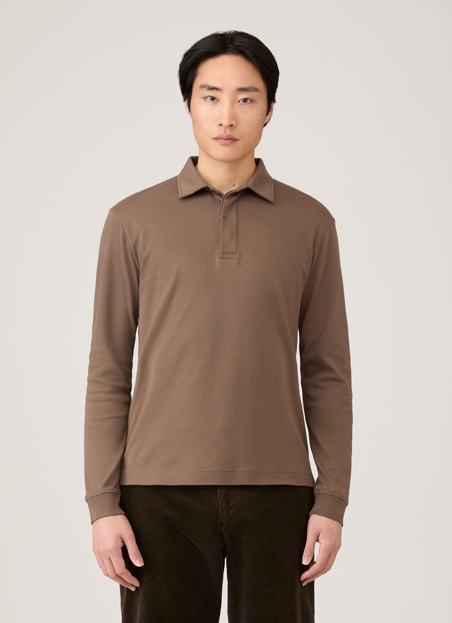 Mens Heavyweight Rugby Polo Shirt In Bark Mpol1066 Brgc