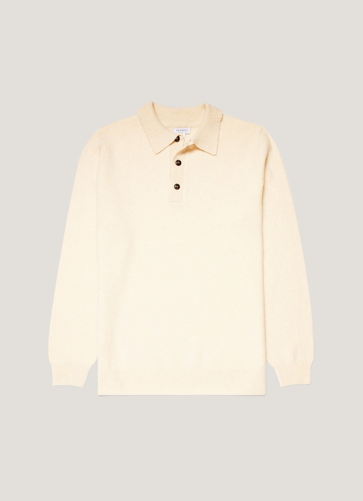 Mens Lambswool Polo Shirt In Ecru Mpol8188 Whcr
