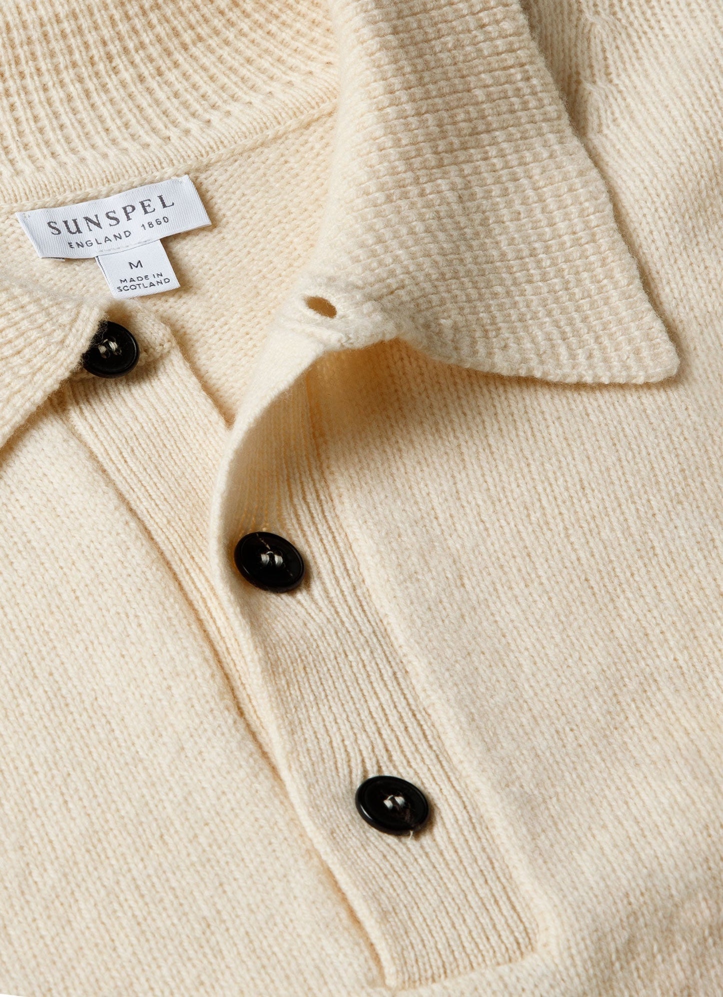 Mens Lambswool Polo Shirt In Ecru Mpol8188 Whcr