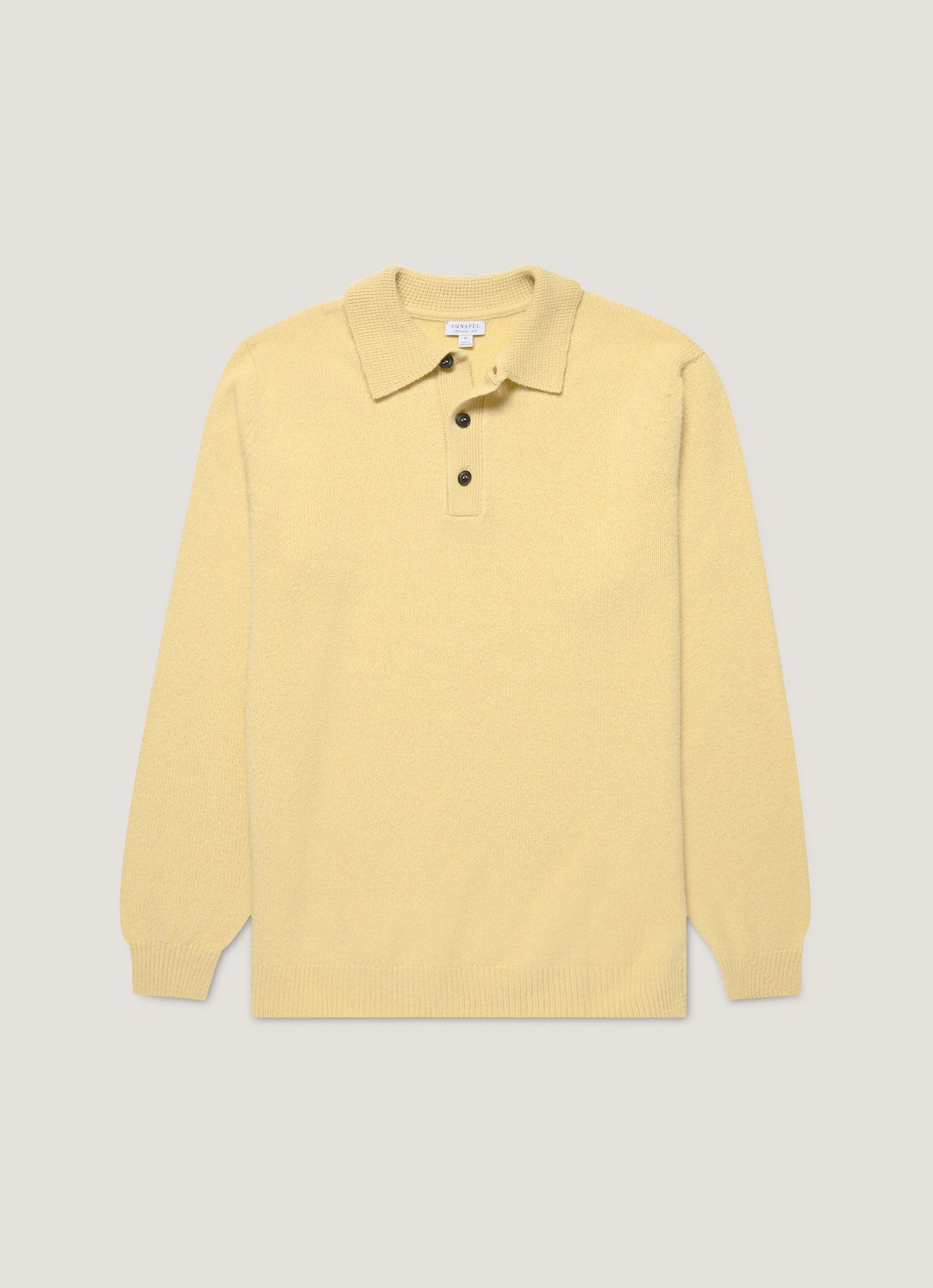 Mens Lambswool Polo Shirt In Dusty Yellow Mpol8188 Ylbf