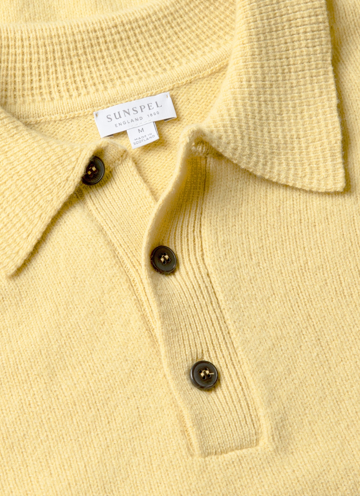 Mens Lambswool Polo Shirt In Dusty Yellow Mpol8188 Ylbf