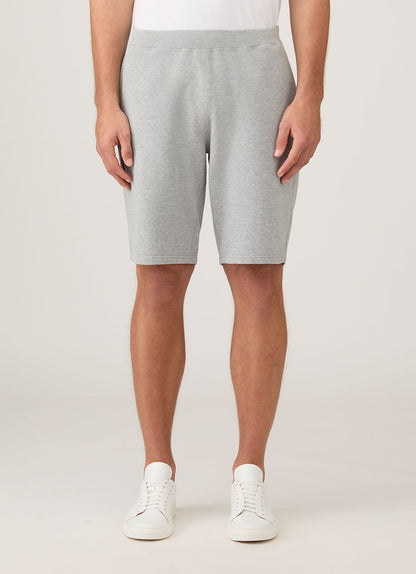 Mens Cotton Loopback Shorts In Grey Melange Mshr1519