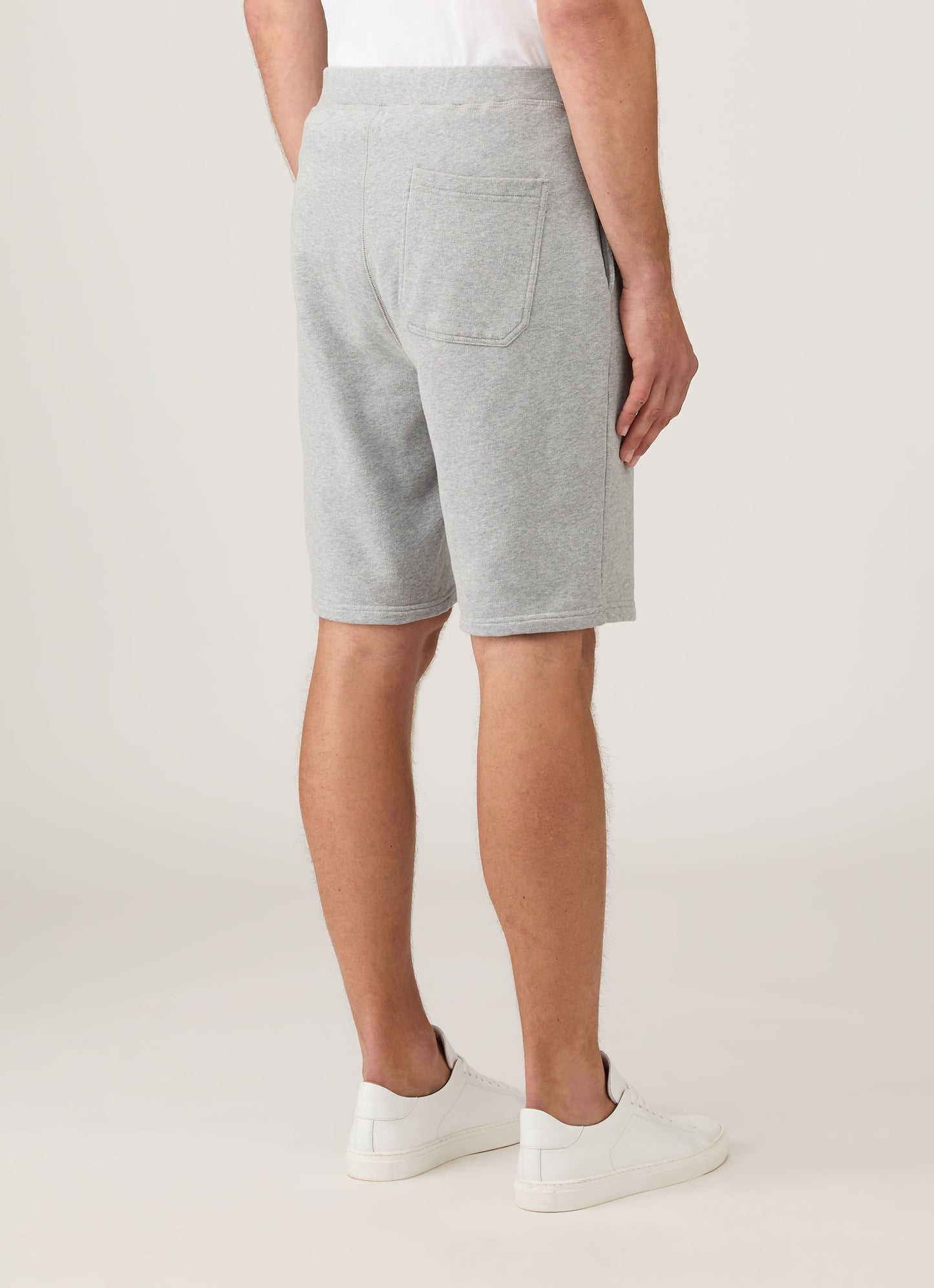 Mens Cotton Loopback Shorts In Grey Melange Mshr1519