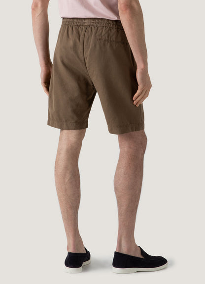 Drawstring Short In Dark Tan