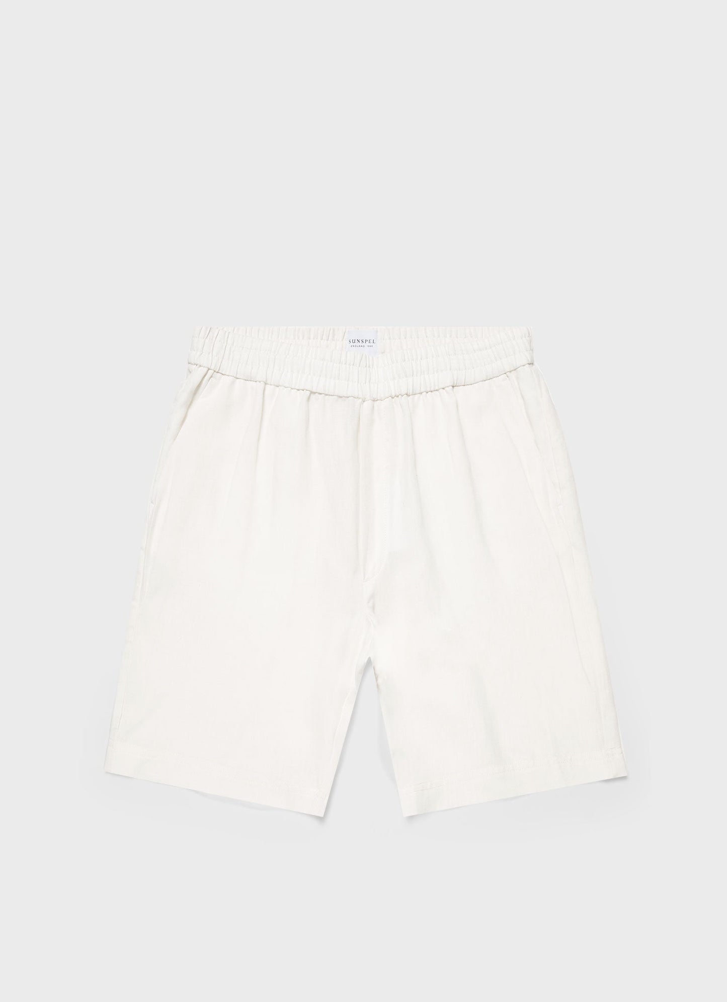 Mens Linen Drawstring Short In White Mshr3516 Whaa
