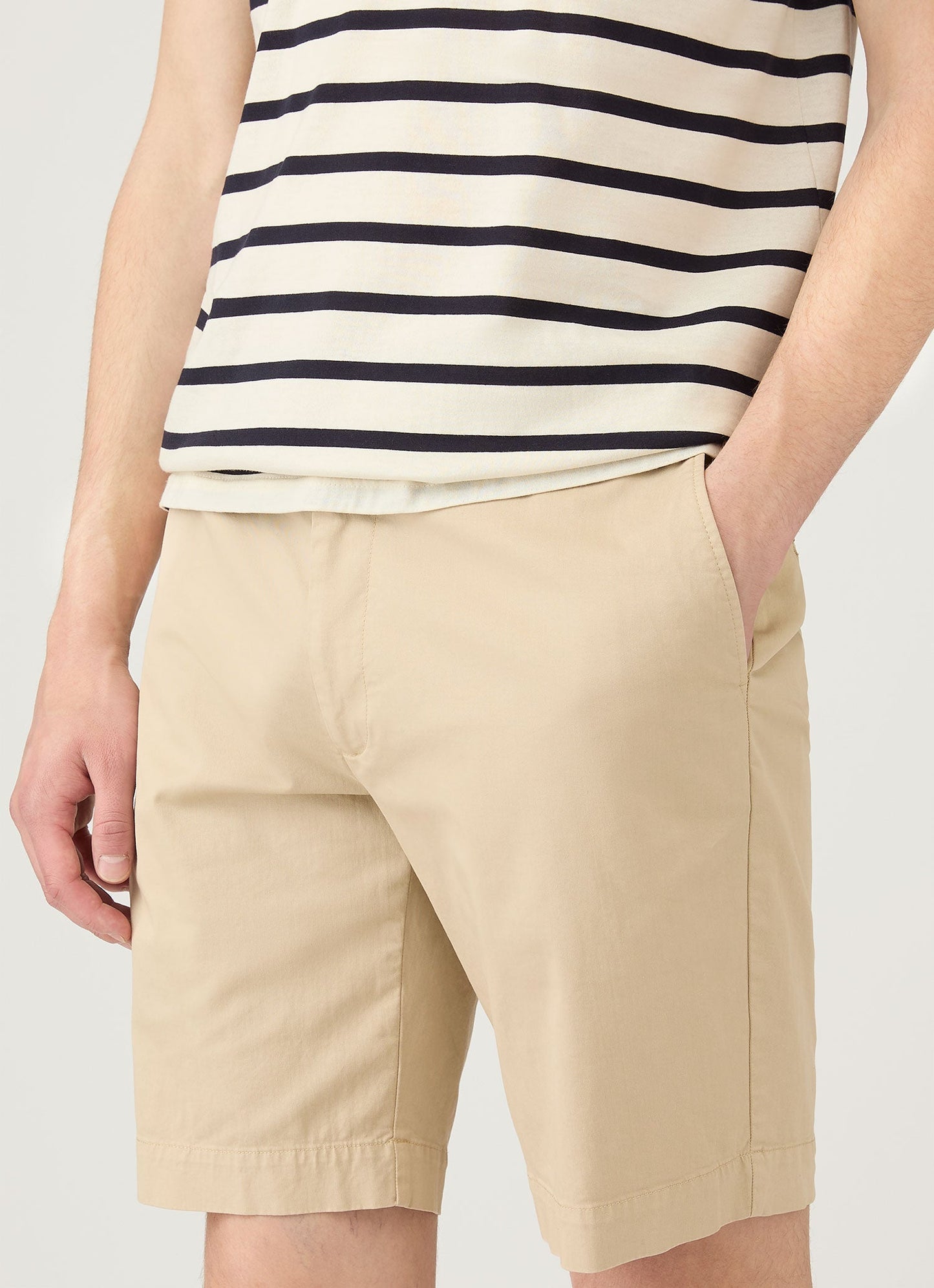 Mens Chino Shorts In Light Stone Mshr3517 Whbs