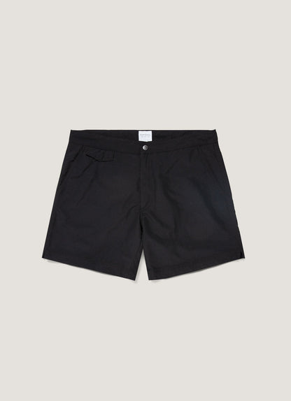 Mens Upcycled Marine Plastic Tailored Swim Short In Black