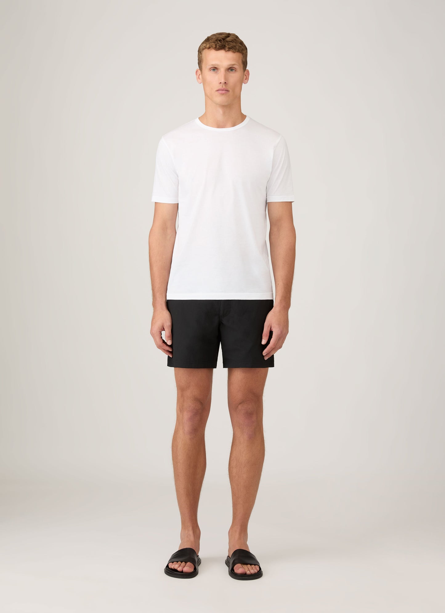 Mens Upcycled Marine Plastic Tailored Swim Short In Black