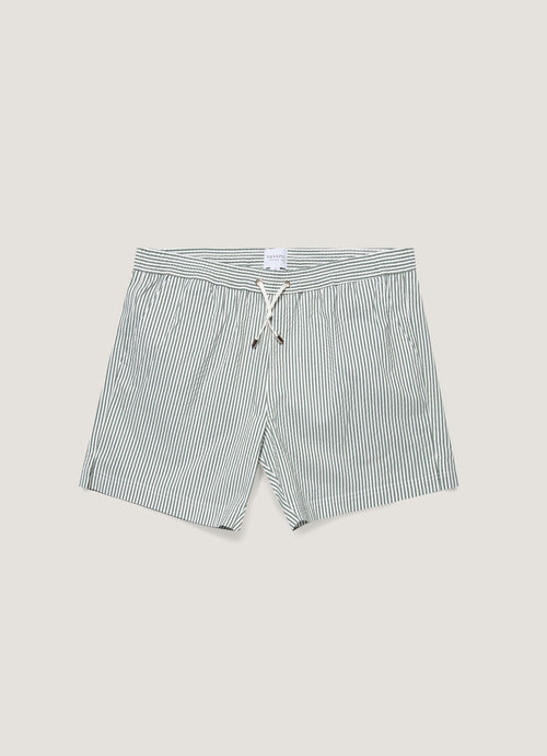 Mens Drawstring Swim Shorts In Dusk Green White Mshr3705S Stnq