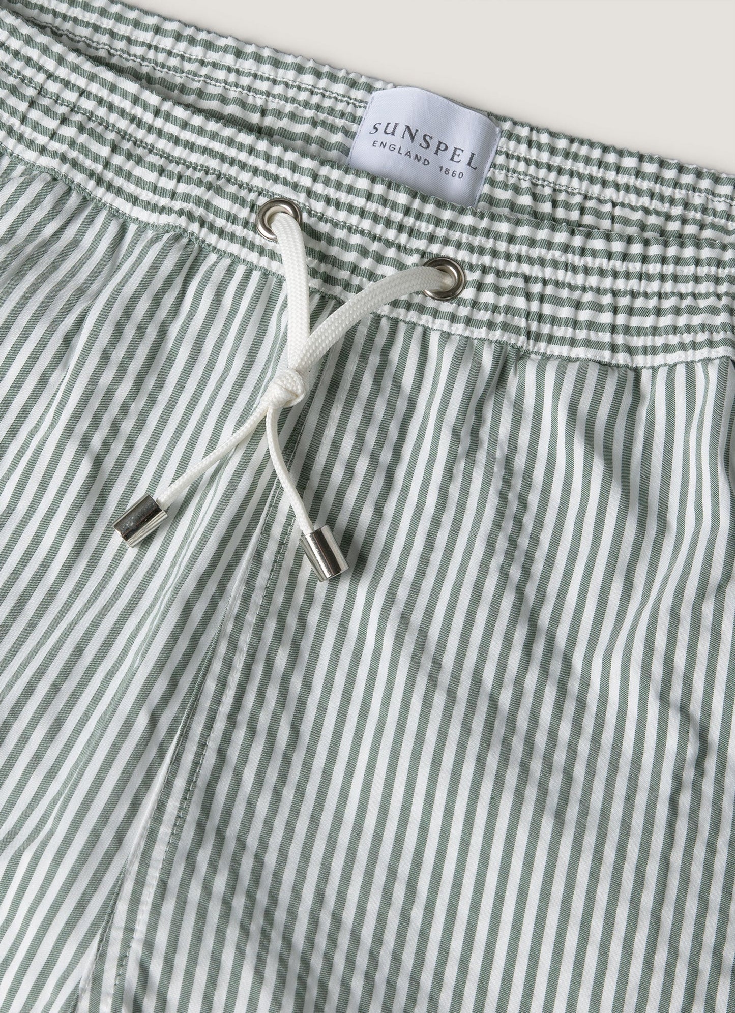 Mens Drawstring Swim Shorts In Dusk Green White Mshr3705S Stnq