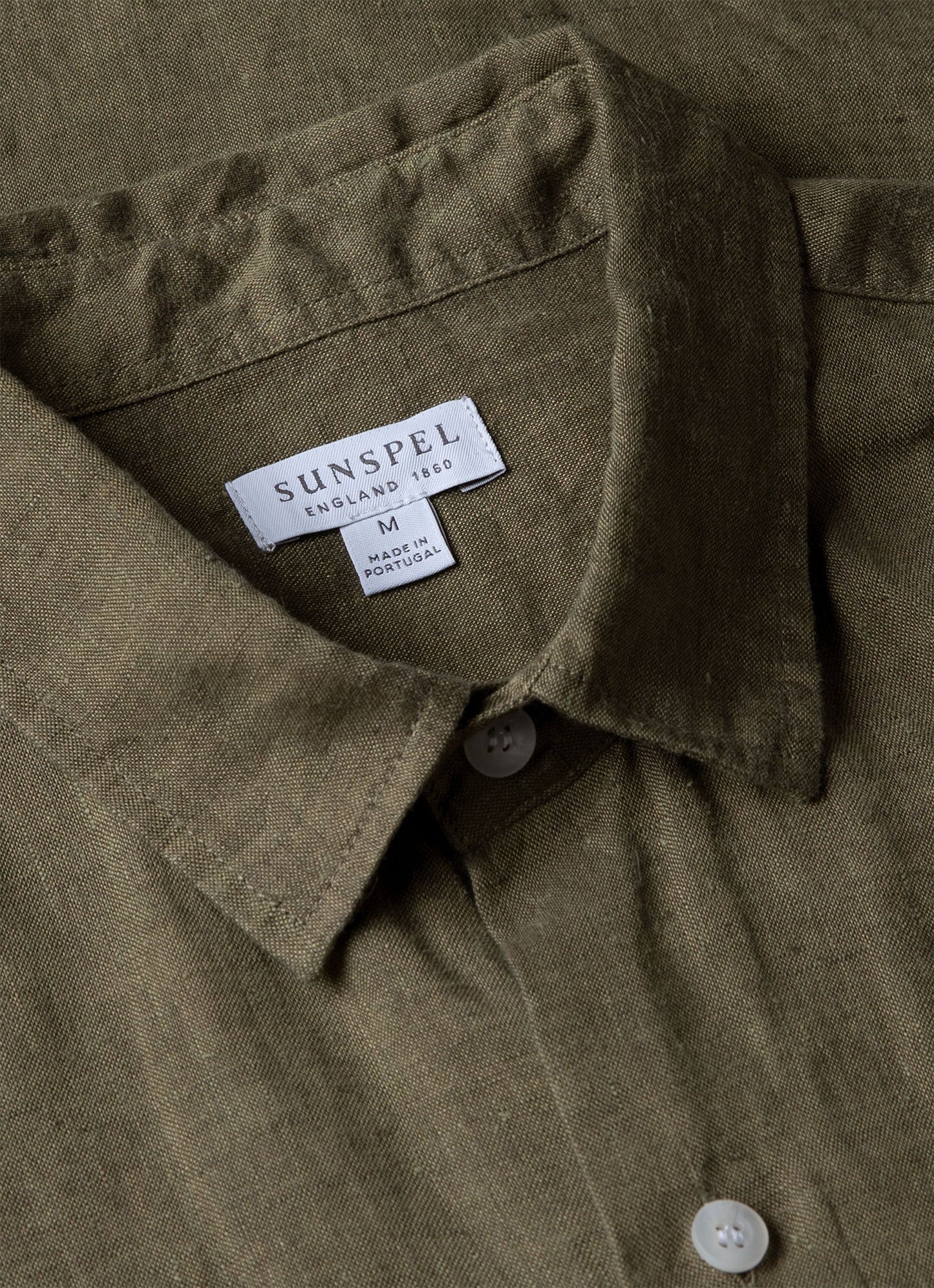 Mens Short Sleeve Linen Shirt In Khaki Msht2039 Gnid