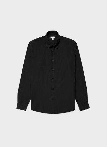 Men S Lightweight Poplin Shirt In Black Msht2059 Bkaa