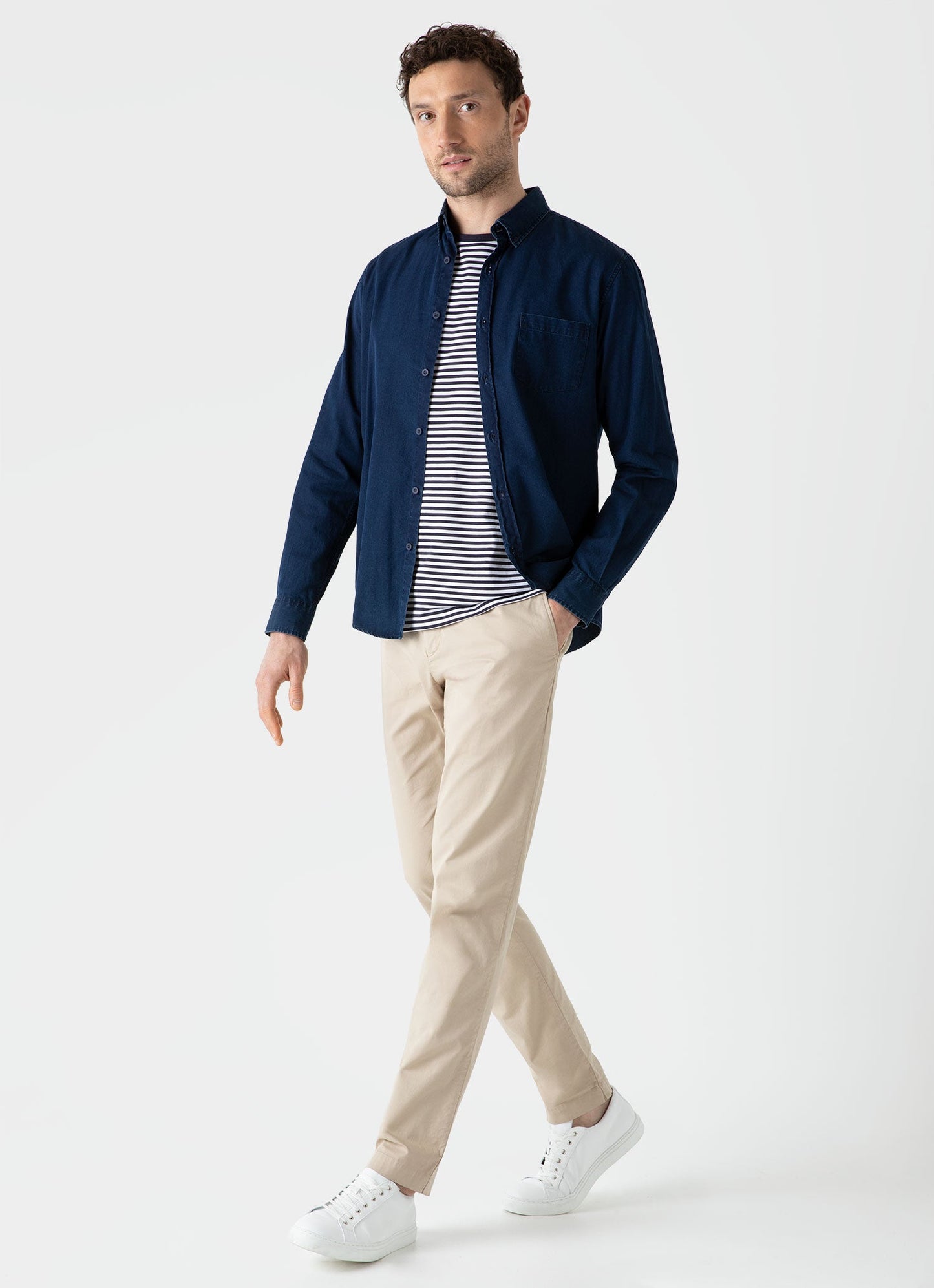 Men S Denim Shirt In Indigo Msht2062 Buad