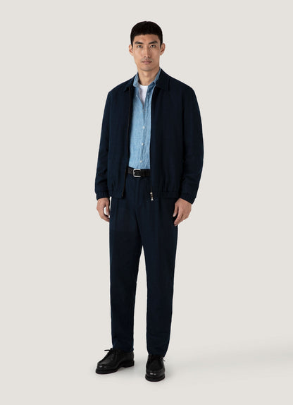 Mens Linen Shirt In Como Blue Msht2106 Buvp