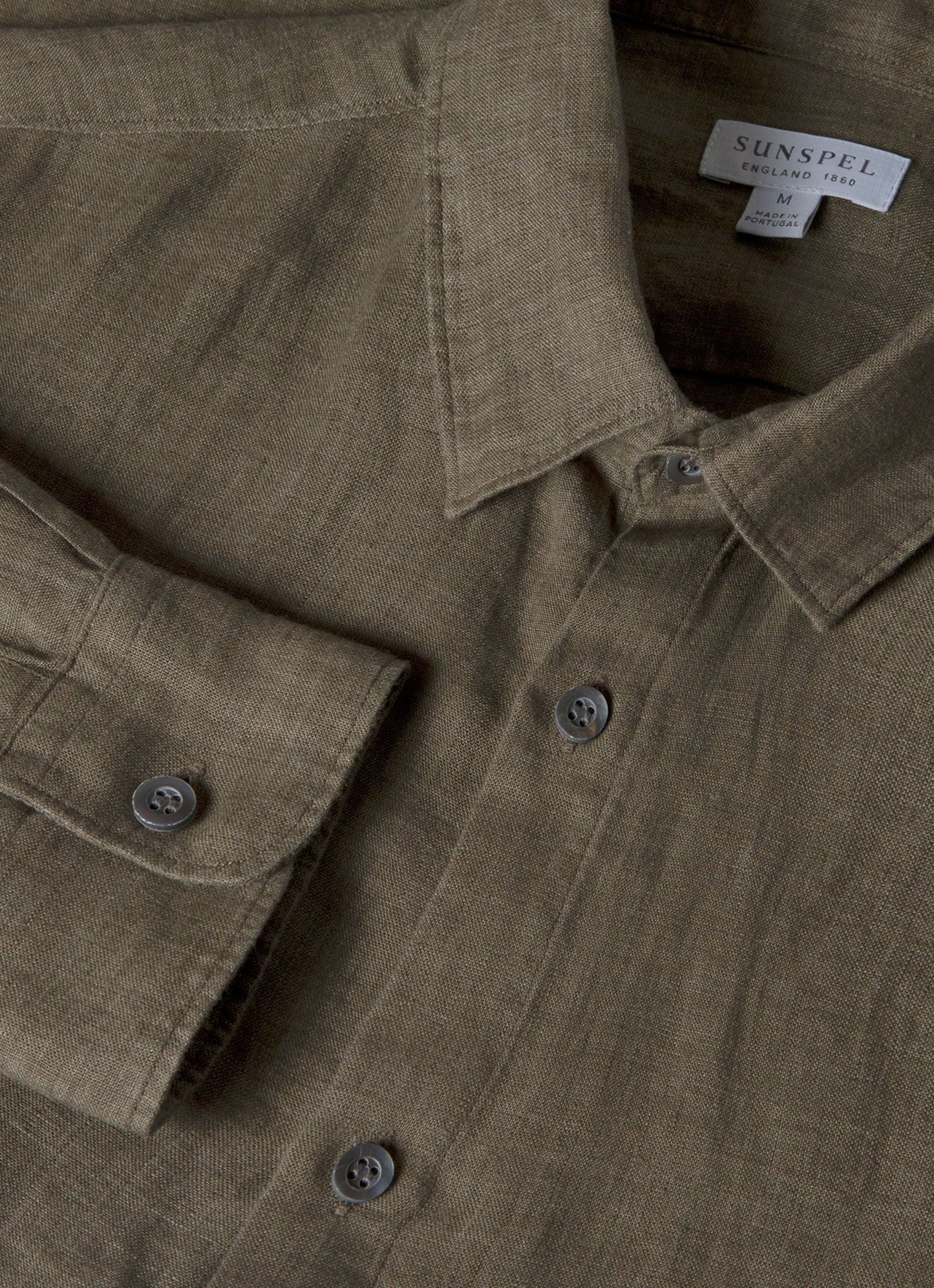 Mens Linen Shirt In Dusk Green Msht2106 Gnij