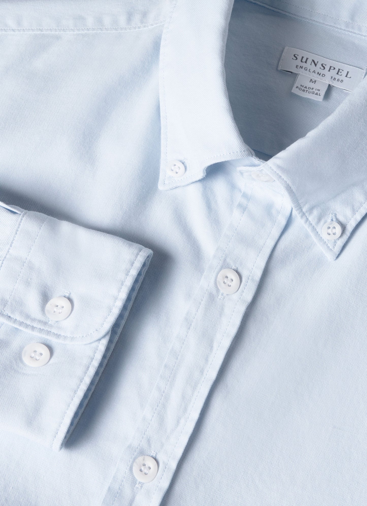 Mens Button Down Oxford Shirt In Light Blue Msht2107 Bued