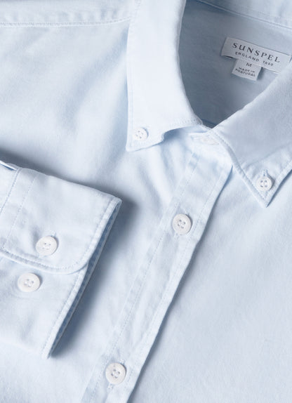 Mens Button Down Oxford Shirt In Light Blue Msht2107 Bued