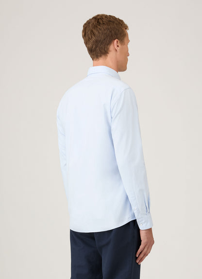 Mens Button Down Oxford Shirt In Light Blue Msht2107 Bued