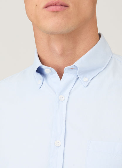 Mens Button Down Oxford Shirt In Light Blue Msht2107 Bued