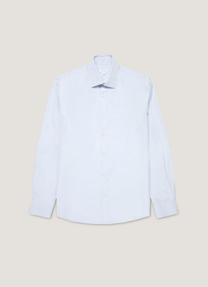 Mens Sea Island Cotton Smart Shirt In Light Blue