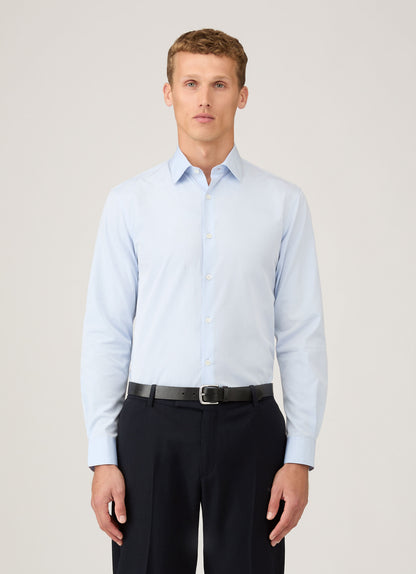 Mens Sea Island Cotton Smart Shirt In Light Blue