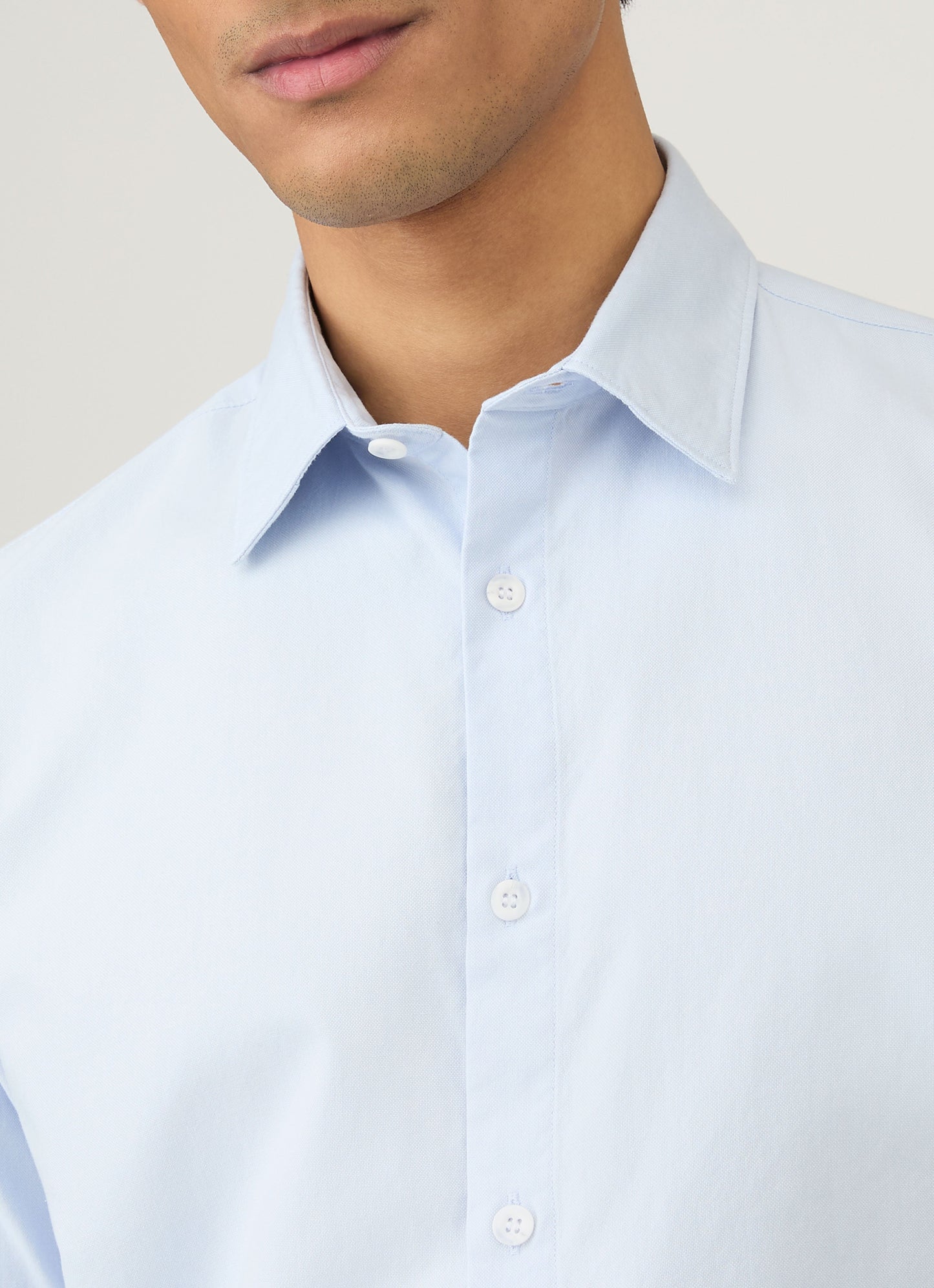 Mens Oxford Shirt In Light Blue Msht2127 Bued