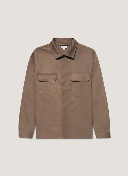Mens Cotton Cashmere Overshirt In Dark Stone Msht2129 Whdc