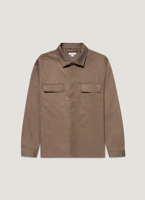 Mens Cotton Cashmere Overshirt In Dark Stone Msht2129 Whdc