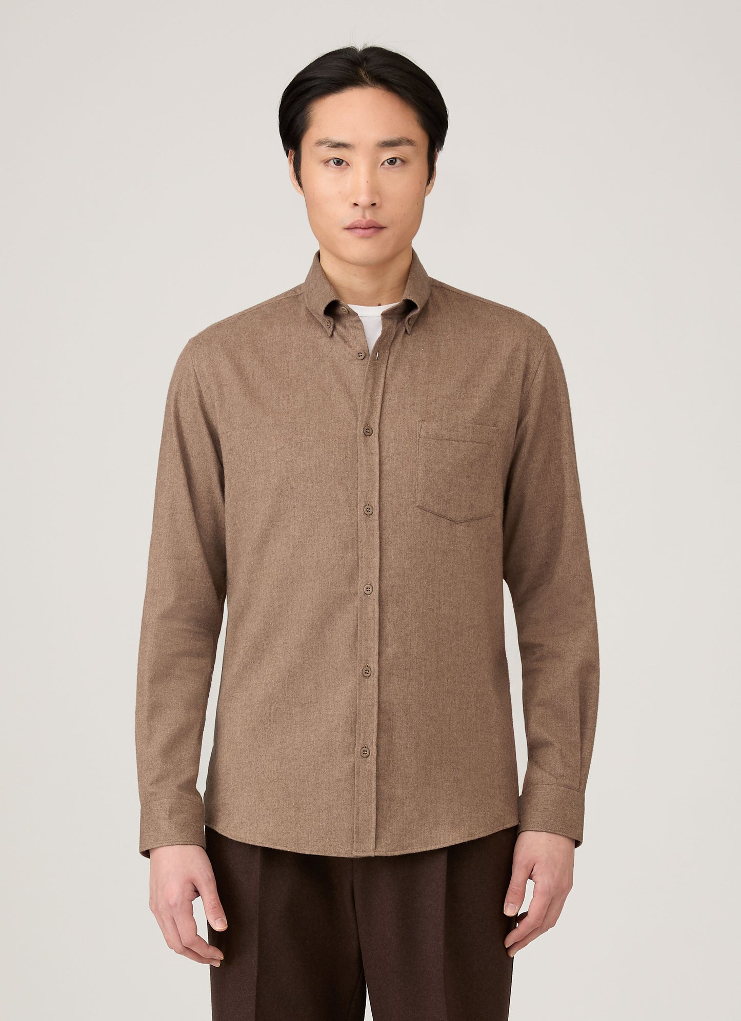 Mens Button Down Flannel Shirt In Cedar Msht2131 Breh