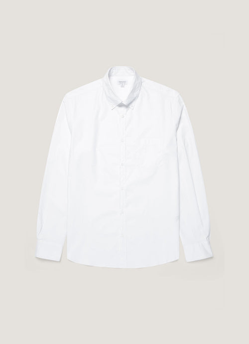 Mens Button Down Poplin Shirt In White Msht2148 Whaa