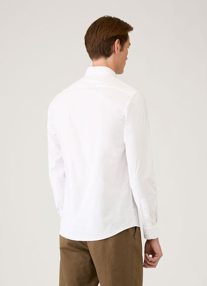 Mens Button Down Poplin Shirt In White Msht2148 Whaa