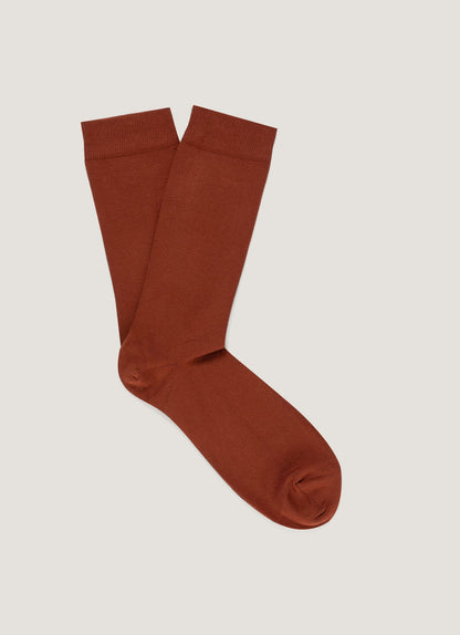 Mens Cotton Socks In Rust Msoc9160 Brgp