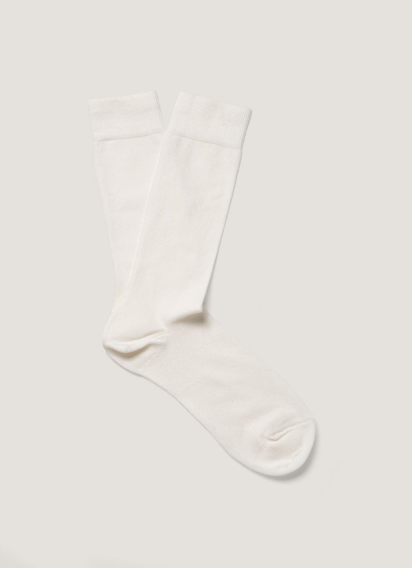 Mens Long Staple Cotton Socks In Archive White