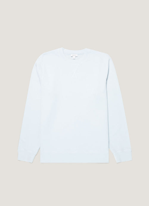 Mens Loopback Sweatshirt In Pastel Blue Mswe1516 Buwr