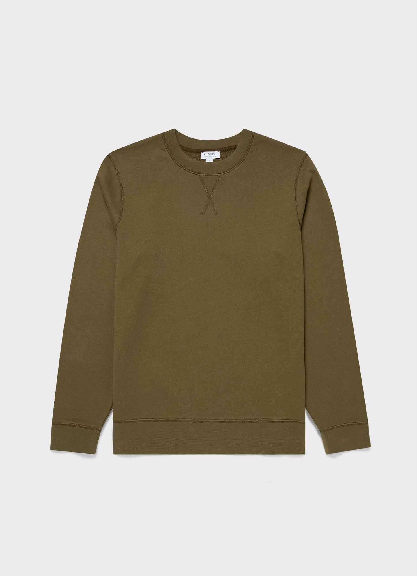 Mens Loopback Sweatshirt In Olive Green Mswe1516 Gnia
