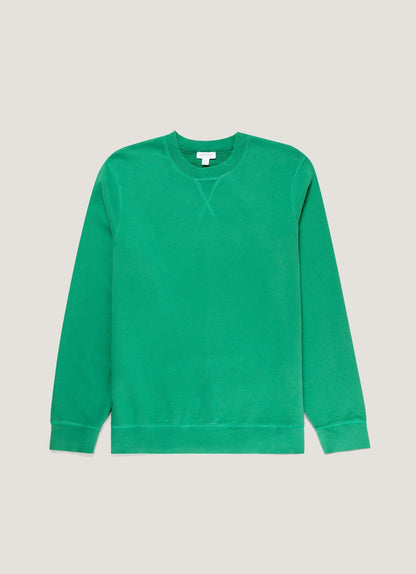 Mens Loopback Sweatshirt In Bright Green Mswe1516 Gnjc